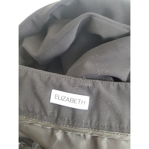 Liz Claiborne Black Elizabeth Straight Leg Mid Rise Casual Pants Women's Size 14 - Picture 8 of 9